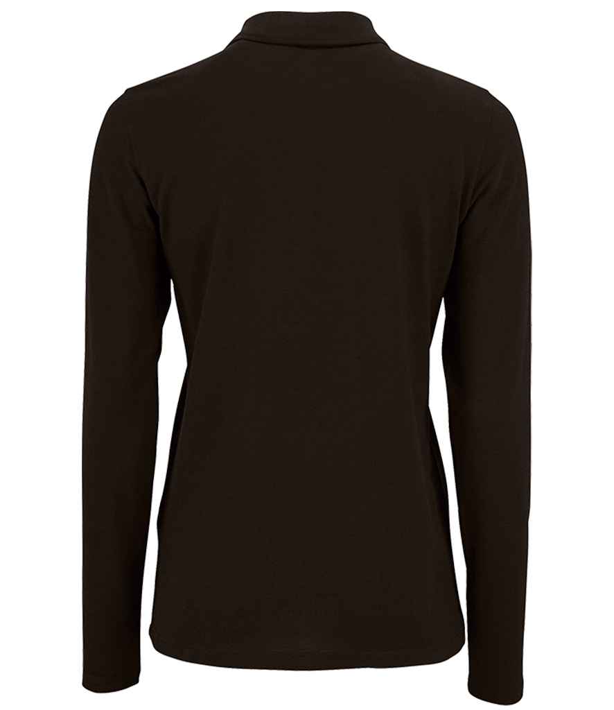 SOL'S Ladies Perfect Long Sleeve Piqué Polo Shirt in by SOL'S — Custom branded clothing by Print Press, featuring premium embroidery produced in our specialist print lab in the UK.