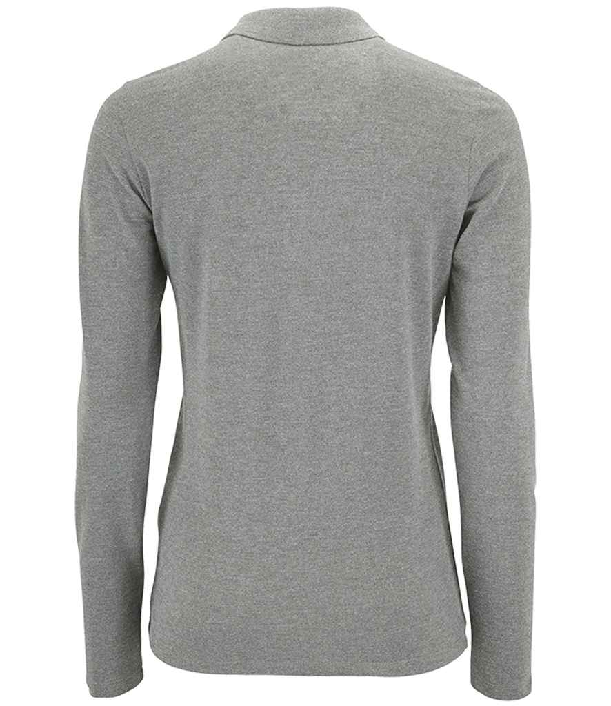 SOL'S Ladies Perfect Long Sleeve Piqué Polo Shirt in by SOL'S — Custom branded clothing by Print Press, featuring premium embroidery produced in our specialist print lab in the UK.