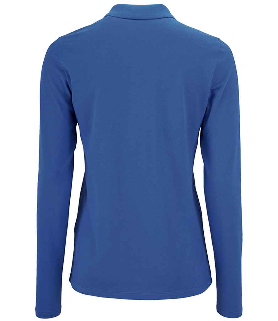 SOL'S Ladies Perfect Long Sleeve Piqué Polo Shirt in by SOL'S — Custom branded clothing by Print Press, featuring premium embroidery produced in our specialist print lab in the UK.