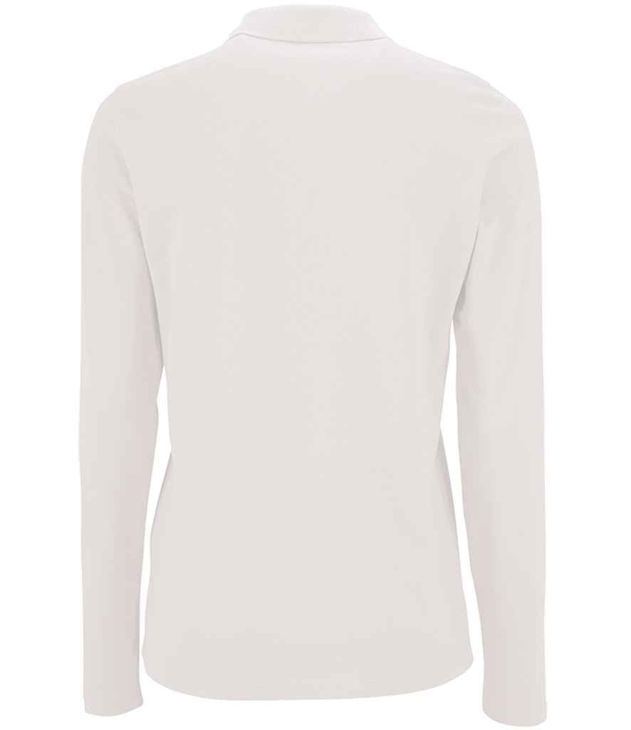 SOL'S Ladies Perfect Long Sleeve Piqué Polo Shirt in by SOL'S — Custom branded clothing by Print Press, featuring premium embroidery produced in our specialist print lab in the UK.