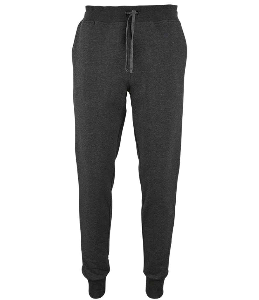 SOL'S Jake Slim Fit Jog Pants in Charcoal Marl by SOL'S — Custom branded clothing by Print Press, featuring premium embroidery produced in our specialist print lab in the UK.