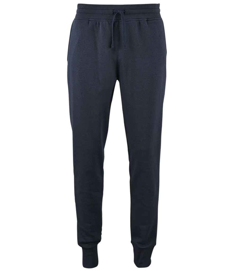 SOL'S Jake Slim Fit Jog Pants in French Navy by SOL'S — Custom branded clothing by Print Press, featuring premium embroidery produced in our specialist print lab in the UK.