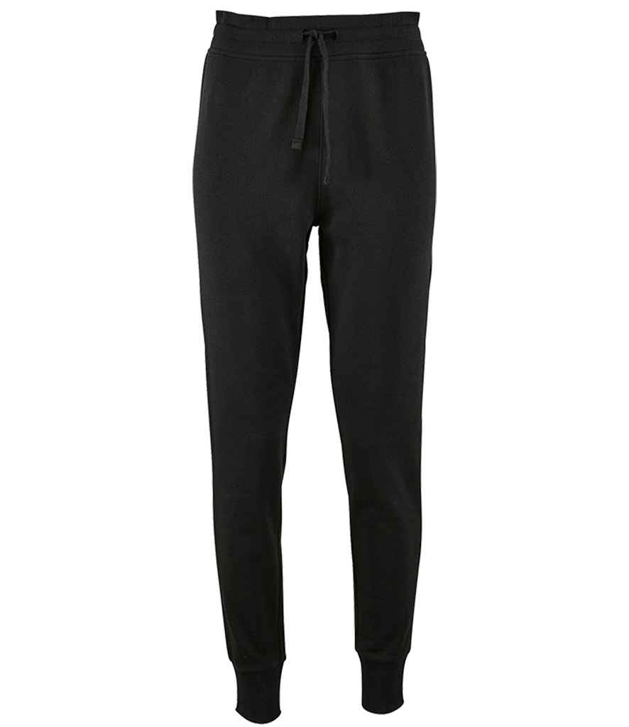 SOL'S Ladies Jake Slim Fit Jog Pants in Black by SOL'S — Custom branded clothing by Print Press, featuring premium embroidery produced in our specialist print lab in the UK.