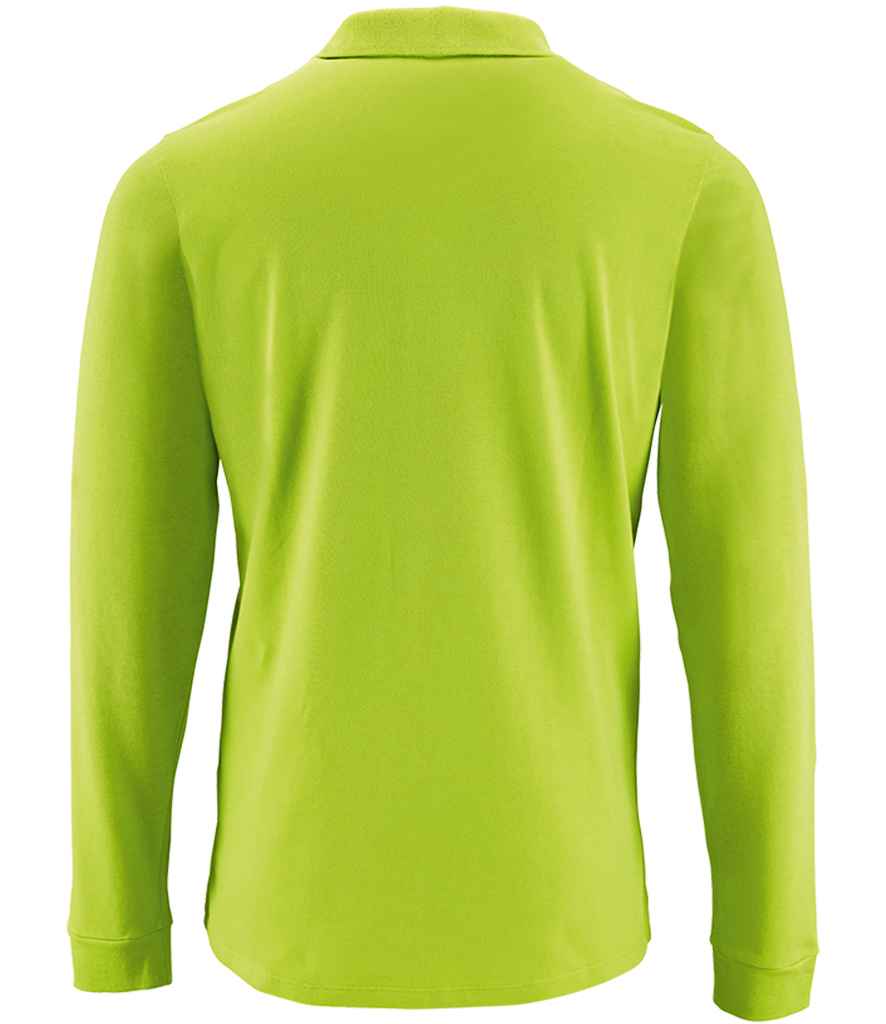 SOL'S Perfect Long Sleeve Piqué Polo Shirt in by SOL'S — Custom branded clothing by Print Press, featuring premium embroidery produced in our specialist print lab in the UK.