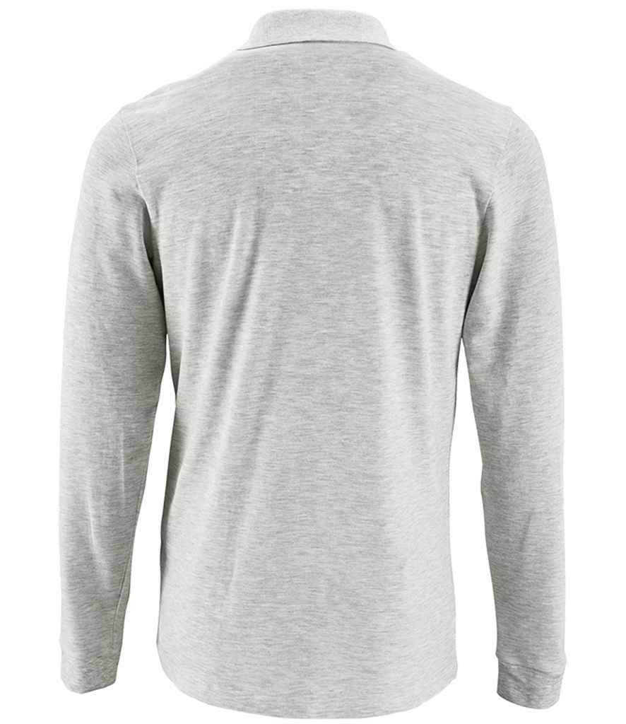 SOL'S Perfect Long Sleeve Piqué Polo Shirt in by SOL'S — Custom branded clothing by Print Press, featuring premium embroidery produced in our specialist print lab in the UK.