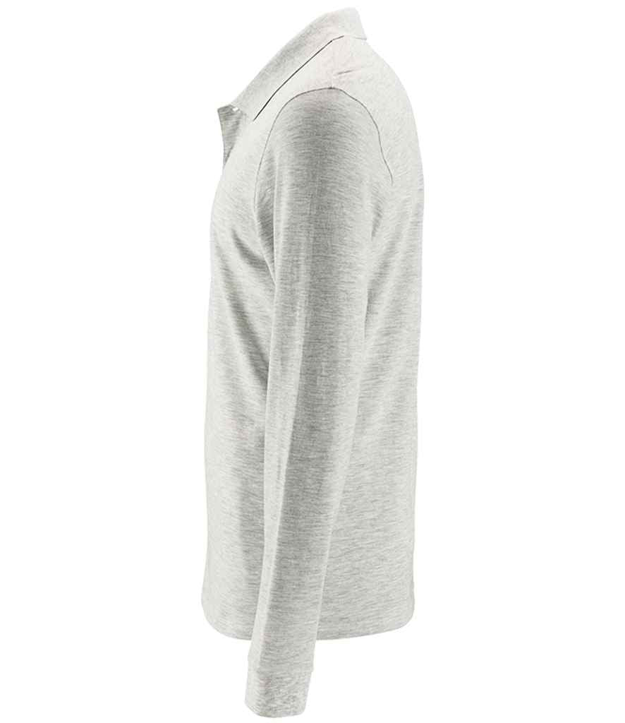SOL'S Perfect Long Sleeve Piqué Polo Shirt in by SOL'S — Custom branded clothing by Print Press, featuring premium embroidery produced in our specialist print lab in the UK.