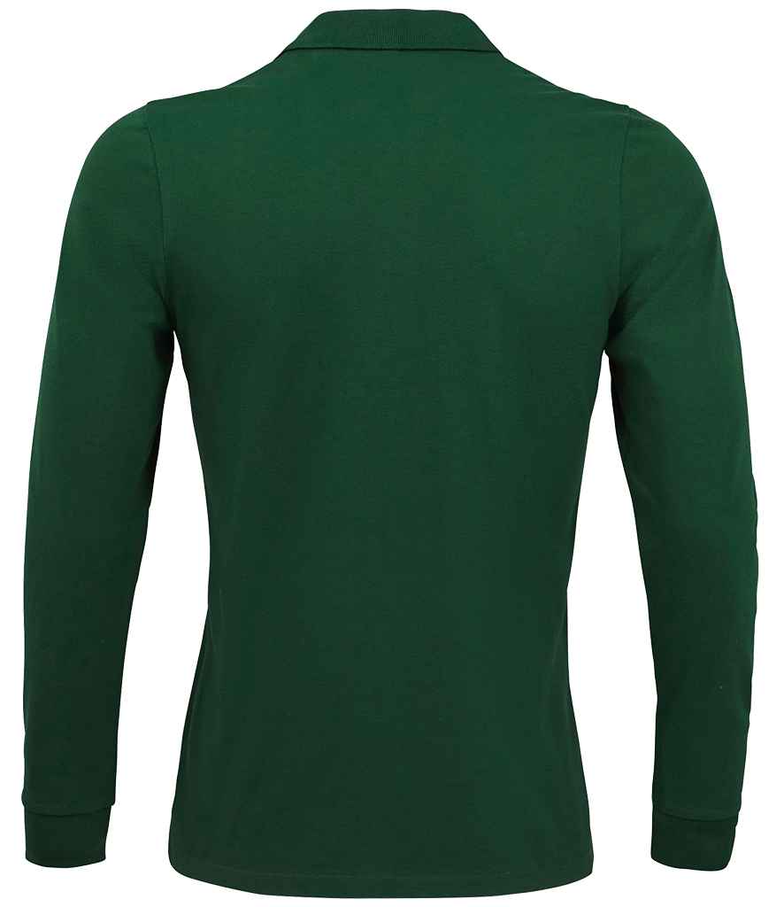 SOL'S Perfect Long Sleeve Piqué Polo Shirt in by SOL'S — Custom branded clothing by Print Press, featuring premium embroidery produced in our specialist print lab in the UK.