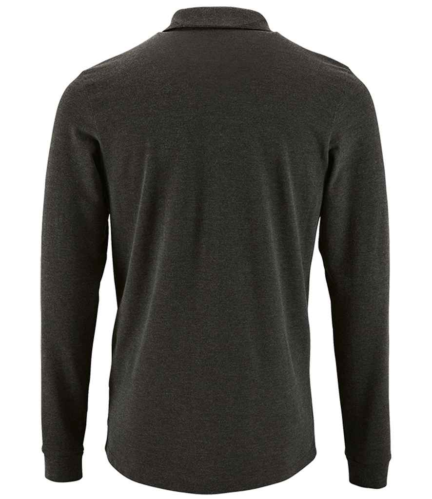 SOL'S Perfect Long Sleeve Piqué Polo Shirt in by SOL'S — Custom branded clothing by Print Press, featuring premium embroidery produced in our specialist print lab in the UK.