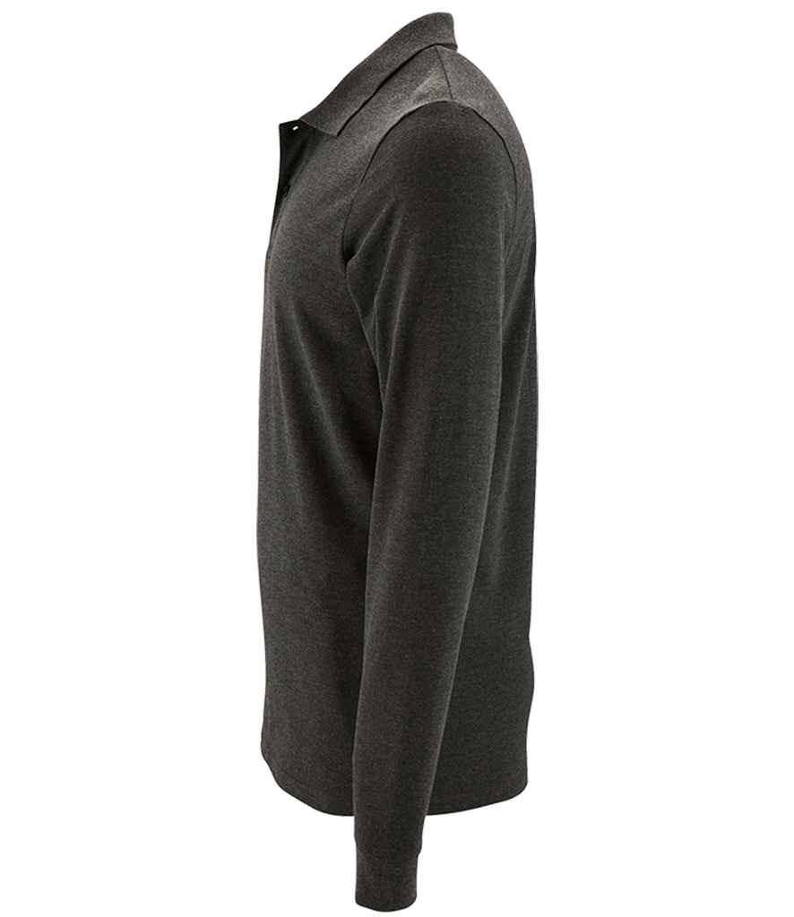 SOL'S Perfect Long Sleeve Piqué Polo Shirt in by SOL'S — Custom branded clothing by Print Press, featuring premium embroidery produced in our specialist print lab in the UK.