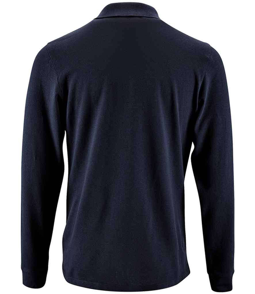 SOL'S Perfect Long Sleeve Piqué Polo Shirt in by SOL'S — Custom branded clothing by Print Press, featuring premium embroidery produced in our specialist print lab in the UK.