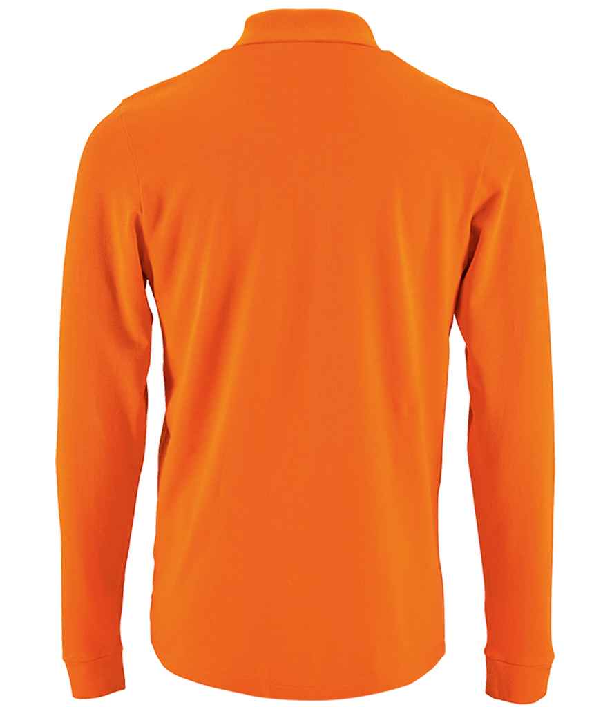 SOL'S Perfect Long Sleeve Piqué Polo Shirt in by SOL'S — Custom branded clothing by Print Press, featuring premium embroidery produced in our specialist print lab in the UK.