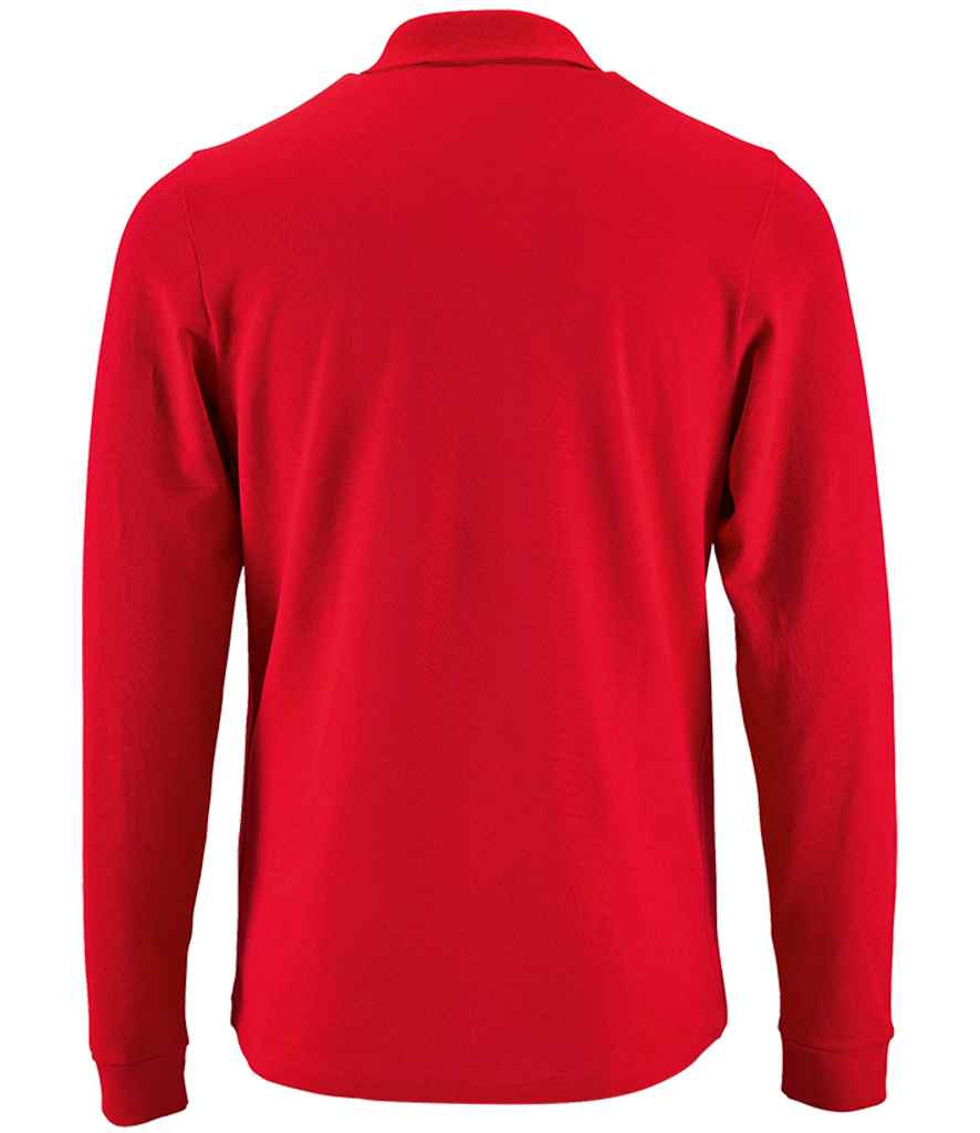 SOL'S Perfect Long Sleeve Piqué Polo Shirt in by SOL'S — Custom branded clothing by Print Press, featuring premium embroidery produced in our specialist print lab in the UK.