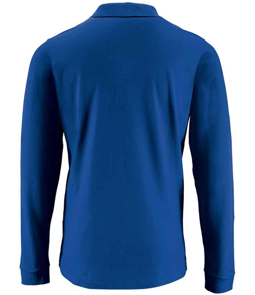 SOL'S Perfect Long Sleeve Piqué Polo Shirt in by SOL'S — Custom branded clothing by Print Press, featuring premium embroidery produced in our specialist print lab in the UK.