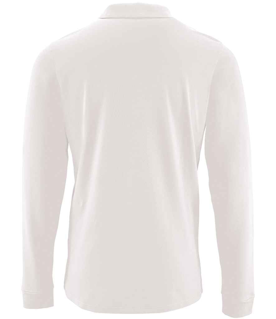 SOL'S Perfect Long Sleeve Piqué Polo Shirt in by SOL'S — Custom branded clothing by Print Press, featuring premium embroidery produced in our specialist print lab in the UK.
