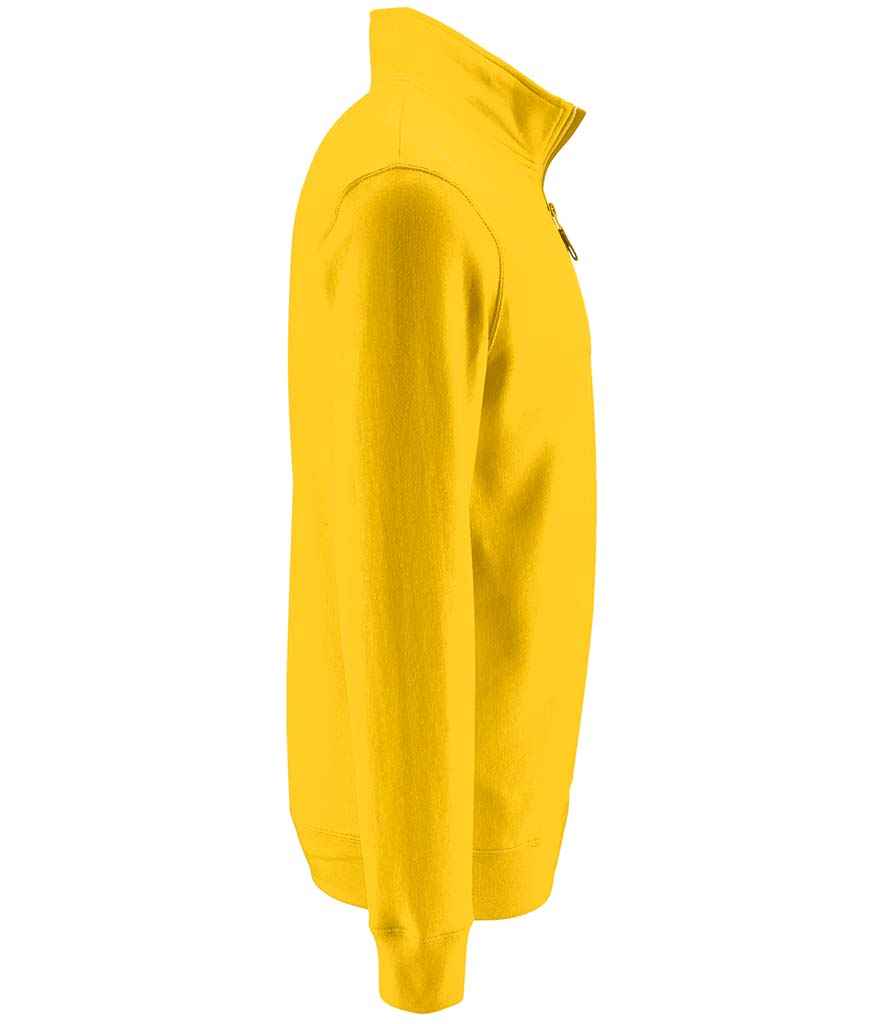 SOL'S Stan Contrast Zip Neck Sweatshirt in by SOL'S — Custom branded clothing by Print Press, featuring premium embroidery produced in our specialist print lab in the UK.