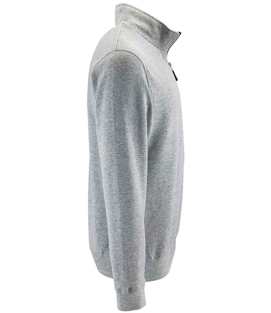 SOL'S Stan Contrast Zip Neck Sweatshirt in by SOL'S — Custom branded clothing by Print Press, featuring premium embroidery produced in our specialist print lab in the UK.