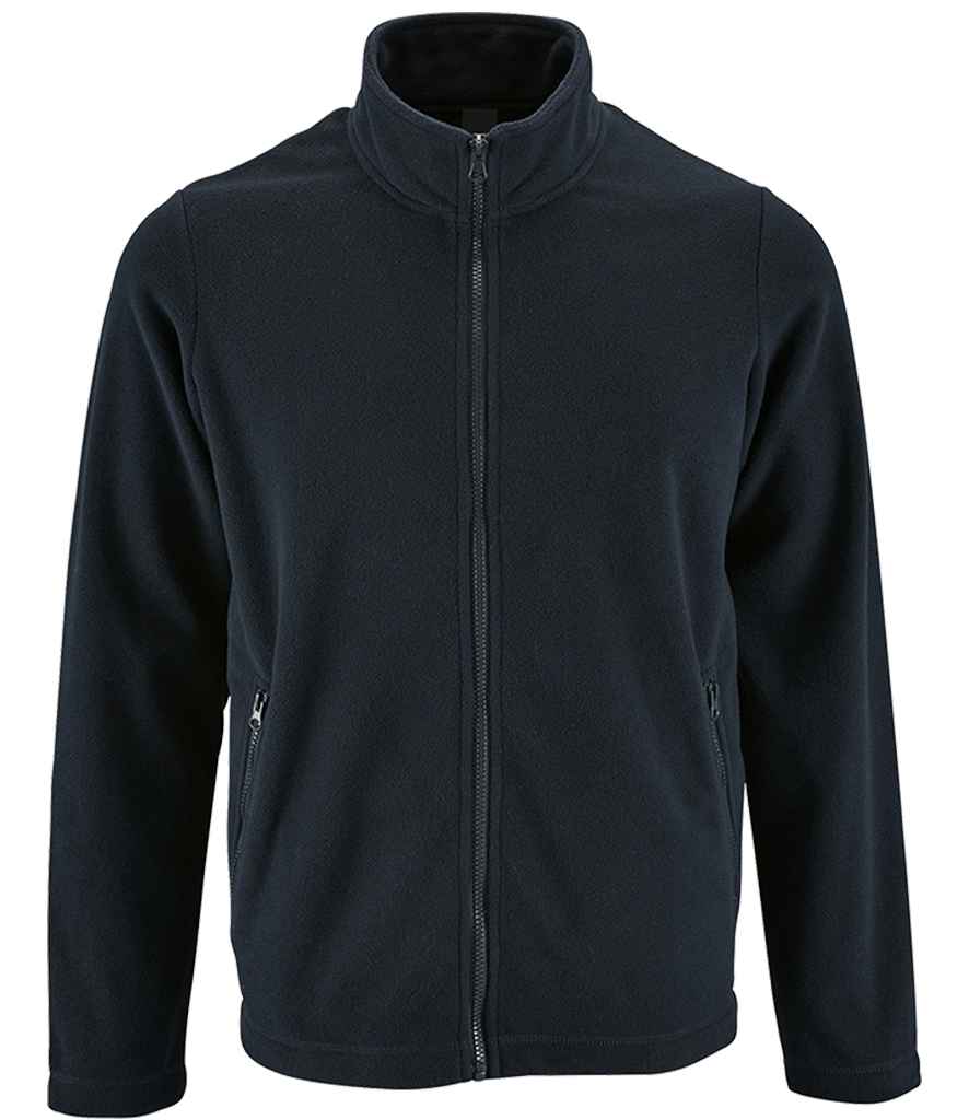 SOL'S Norman Fleece Jacket in Navy by SOL'S — Custom branded clothing by Print Press, featuring premium embroidery produced in our specialist print lab in the UK.