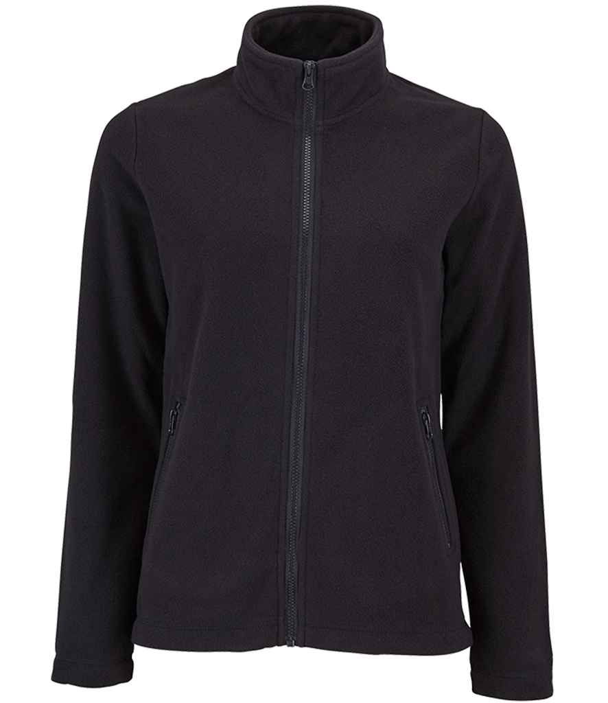 SOL'S Ladies Norman Fleece Jacket in Black by SOL'S — Custom branded clothing by Print Press, featuring premium embroidery produced in our specialist print lab in the UK.