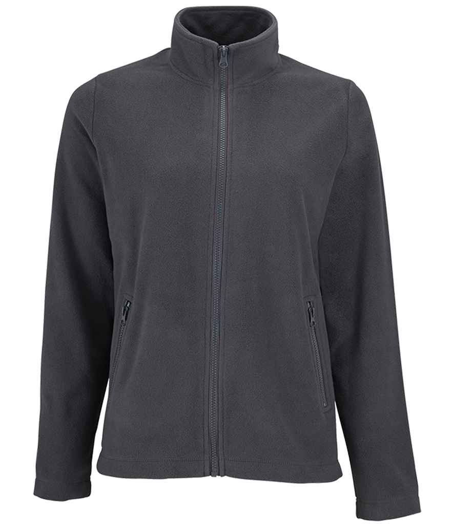 SOL'S Ladies Norman Fleece Jacket in Charcoal by SOL'S — Custom branded clothing by Print Press, featuring premium embroidery produced in our specialist print lab in the UK.
