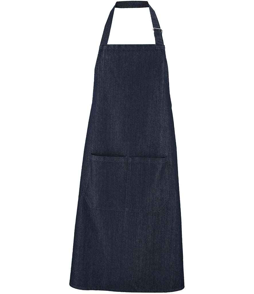 SOL'S Grant Denim Bib Apron with Pocket in ONE Denim Brut by SOL'S — Custom branded clothing by Print Press, featuring premium embroidery produced in our specialist print lab in the UK.