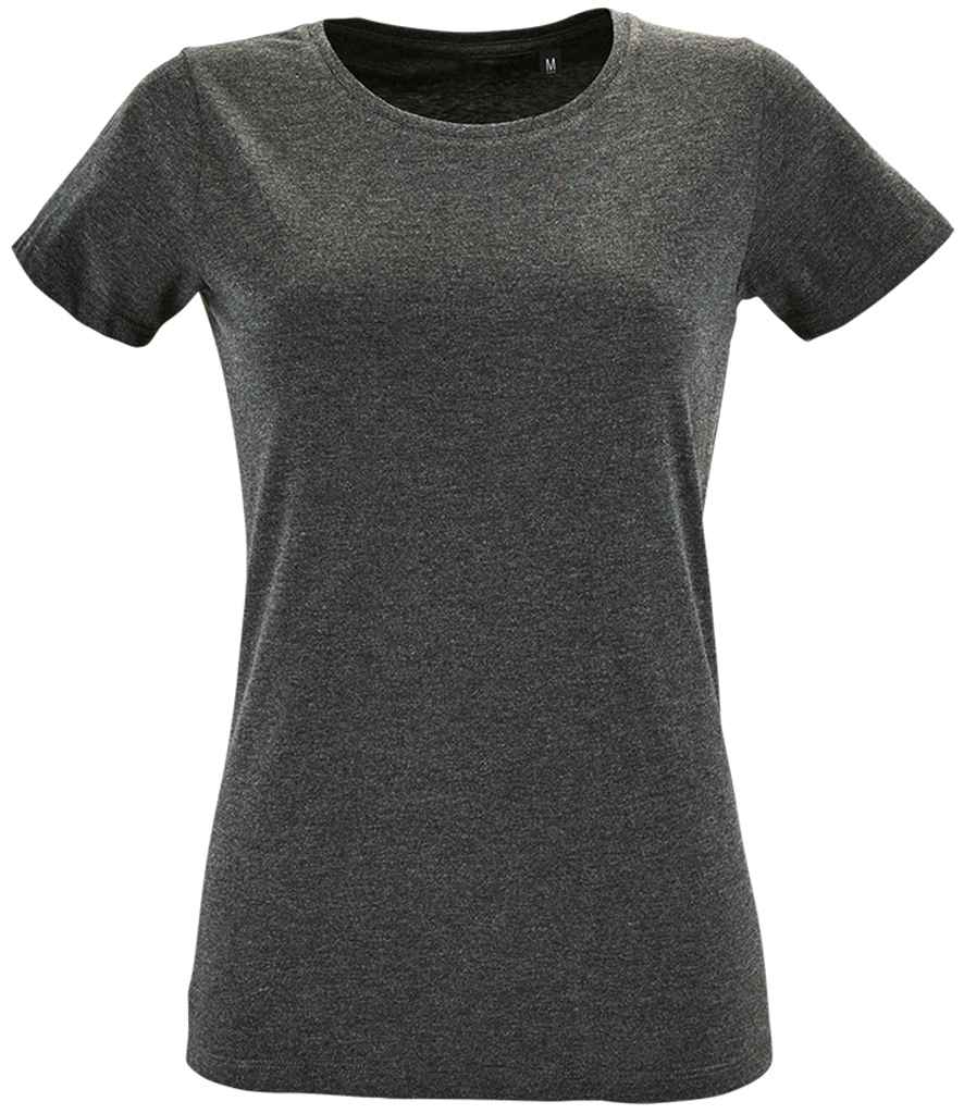 SOL'S Ladies Regent Fit T-Shirt in Charcoal Marl by SOL'S — Custom branded clothing by Print Press, featuring premium embroidery produced in our specialist print lab in the UK.