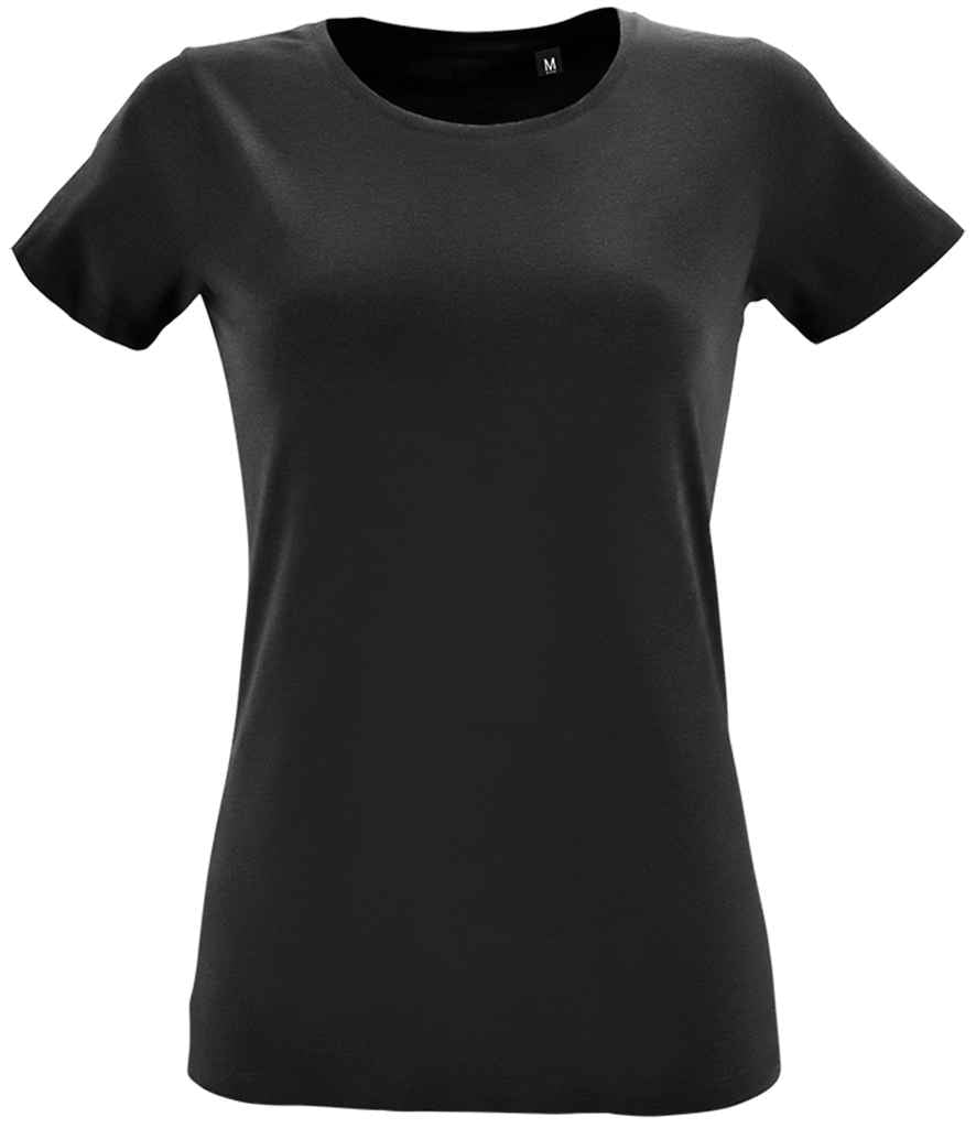 SOL'S Ladies Regent Fit T-Shirt in Deep Black by SOL'S — Custom branded clothing by Print Press, featuring premium embroidery produced in our specialist print lab in the UK.