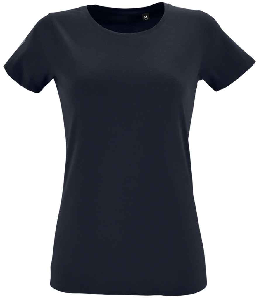 SOL'S Ladies Regent Fit T-Shirt in French Navy by SOL'S — Custom branded clothing by Print Press, featuring premium embroidery produced in our specialist print lab in the UK.