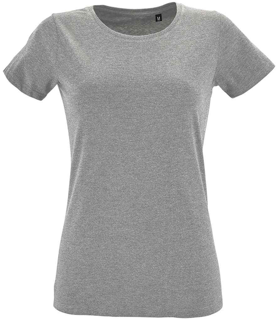 SOL'S Ladies Regent Fit T-Shirt in Grey Marl by SOL'S — Custom branded clothing by Print Press, featuring premium embroidery produced in our specialist print lab in the UK.