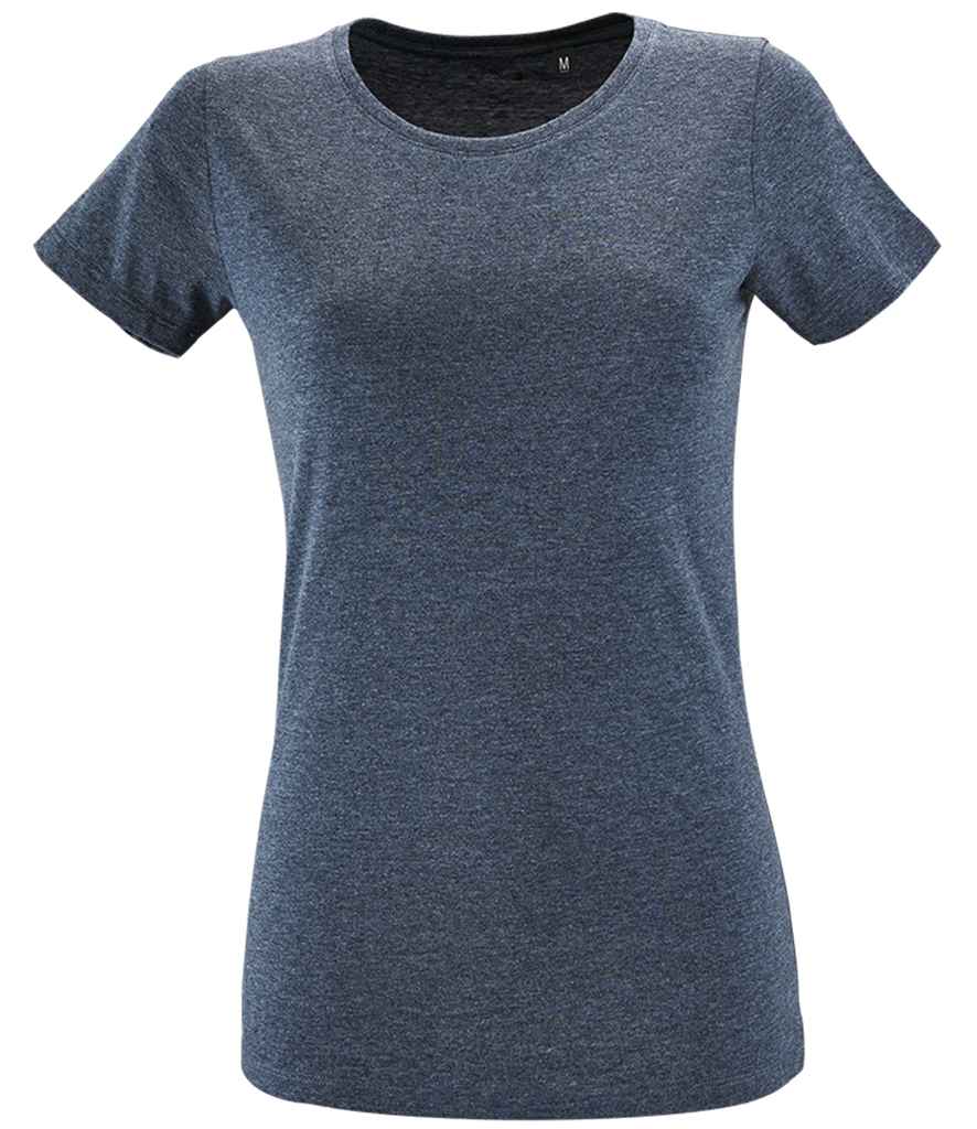 SOL'S Ladies Regent Fit T-Shirt in Heather Denim by SOL'S — Custom branded clothing by Print Press, featuring premium embroidery produced in our specialist print lab in the UK.