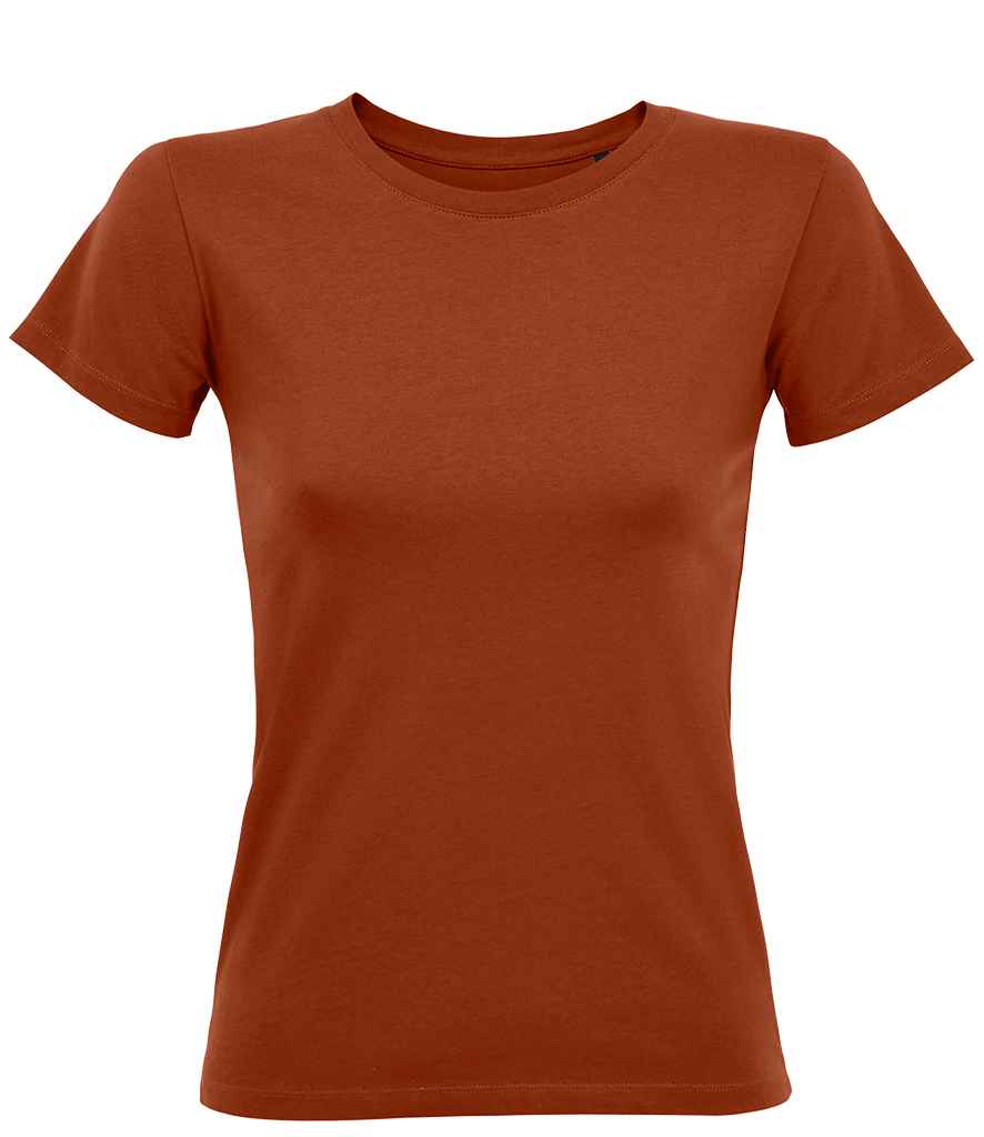 SOL'S Ladies Regent Fit T-Shirt in Terracotta by SOL'S — Custom branded clothing by Print Press, featuring premium embroidery produced in our specialist print lab in the UK.