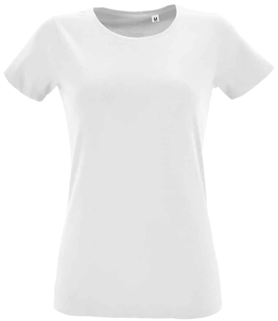 SOL'S Ladies Regent Fit T-Shirt in White by SOL'S — Custom branded clothing by Print Press, featuring premium embroidery produced in our specialist print lab in the UK.