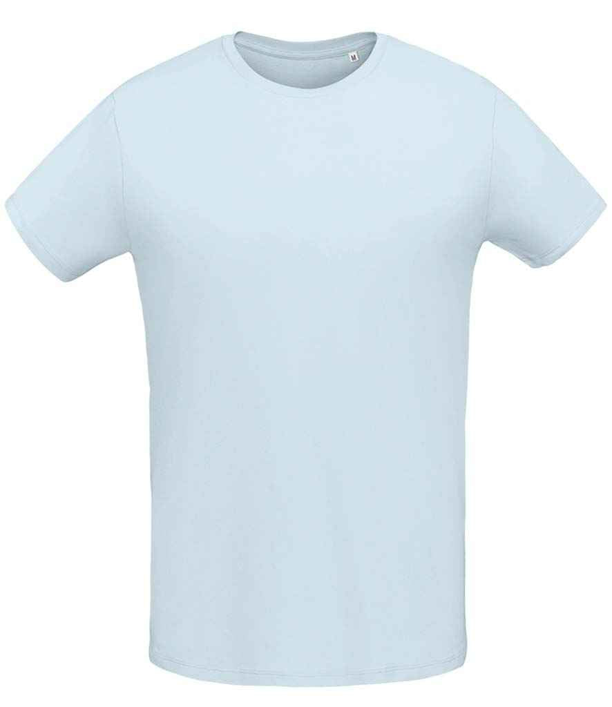 SOL'S Martin T-Shirt in Creamy Blue by SOL'S — Custom branded clothing by Print Press, featuring premium embroidery produced in our specialist print lab in the UK.