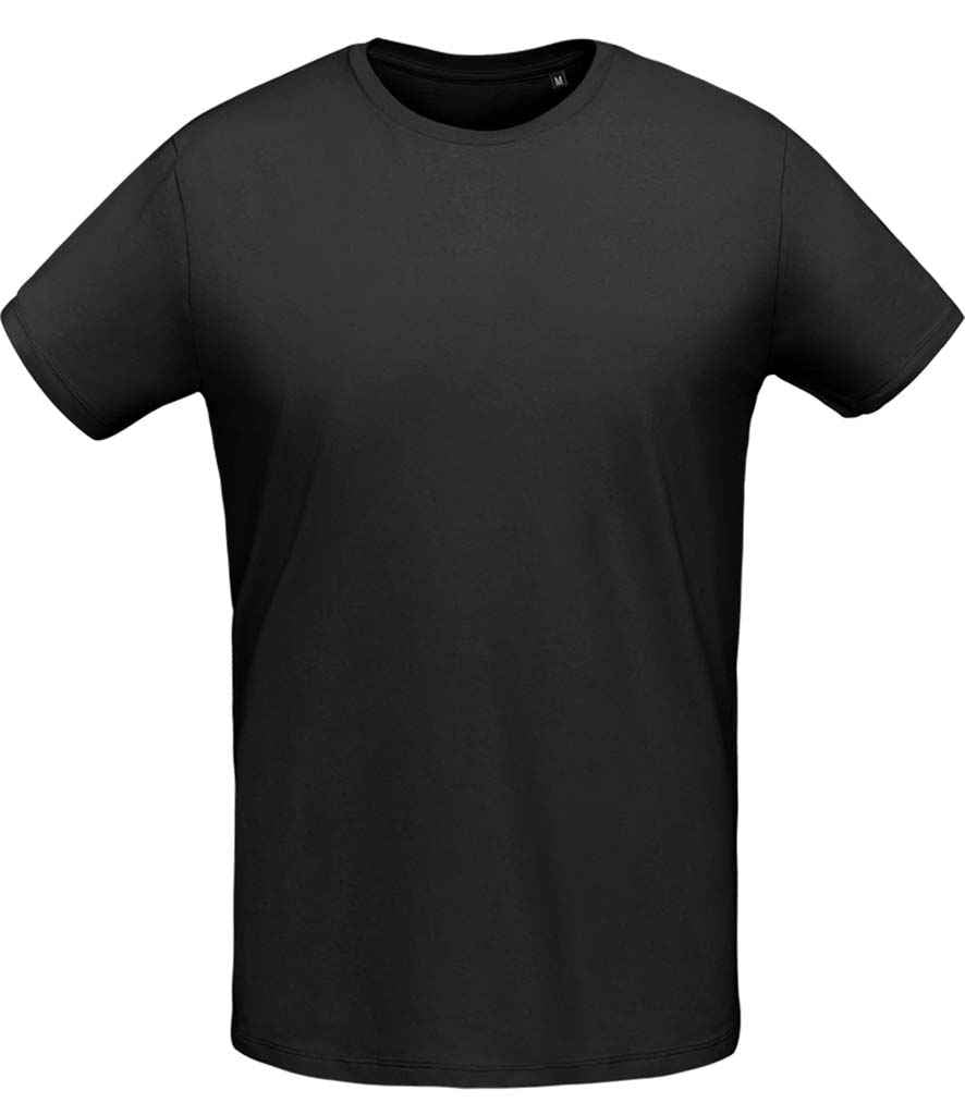 SOL'S Martin T-Shirt in Deep Black by SOL'S — Custom branded clothing by Print Press, featuring premium embroidery produced in our specialist print lab in the UK.