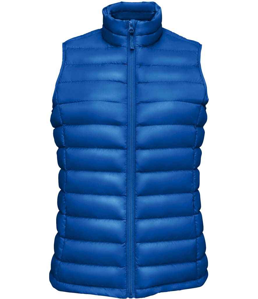SOL'S Ladies Wilson Lightweight Padded Bodywarmer in Royal Blue by SOL'S — Custom branded clothing by Print Press, featuring premium embroidery produced in our specialist print lab in the UK.