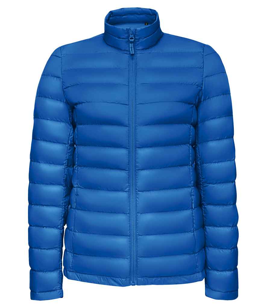SOL'S Ladies Wilson Lightweight Padded Jacket in Royal Blue by SOL'S — Custom branded clothing by Print Press, featuring premium embroidery produced in our specialist print lab in the UK.
