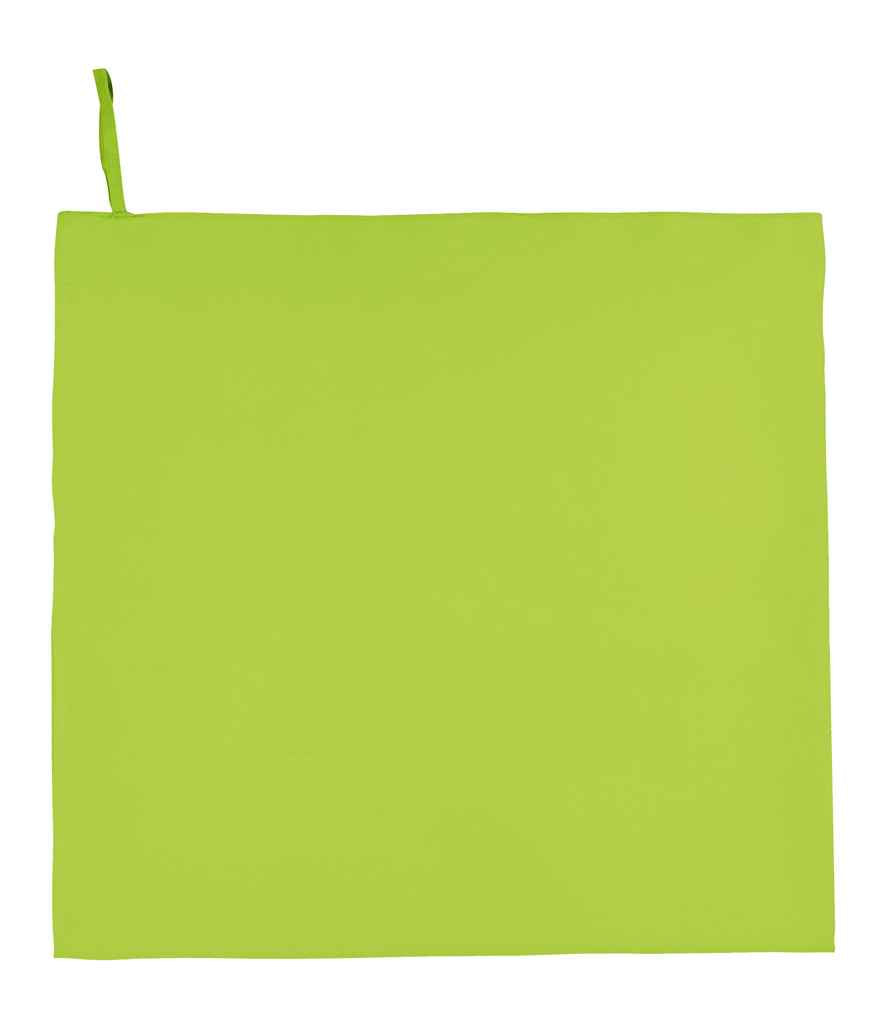 SOL'S Atoll 100 Microfibre Bath Sheet in ONE Apple Green by SOL'S — Custom branded clothing by Print Press, featuring premium embroidery produced in our specialist print lab in the UK.