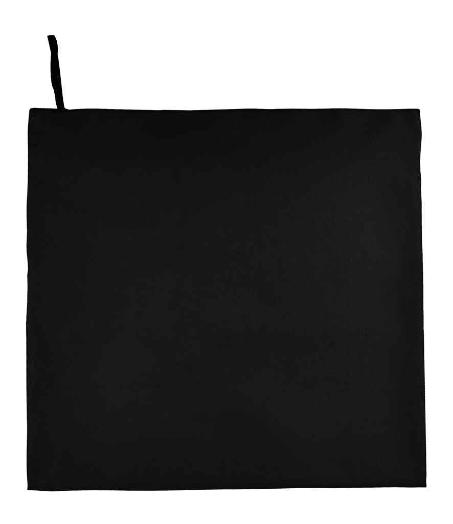 SOL'S Atoll 100 Microfibre Bath Sheet in ONE Black by SOL'S — Custom branded clothing by Print Press, featuring premium embroidery produced in our specialist print lab in the UK.