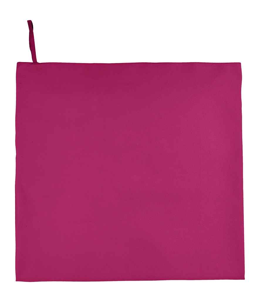 SOL'S Atoll 100 Microfibre Bath Sheet in ONE Fuchsia by SOL'S — Custom branded clothing by Print Press, featuring premium embroidery produced in our specialist print lab in the UK.