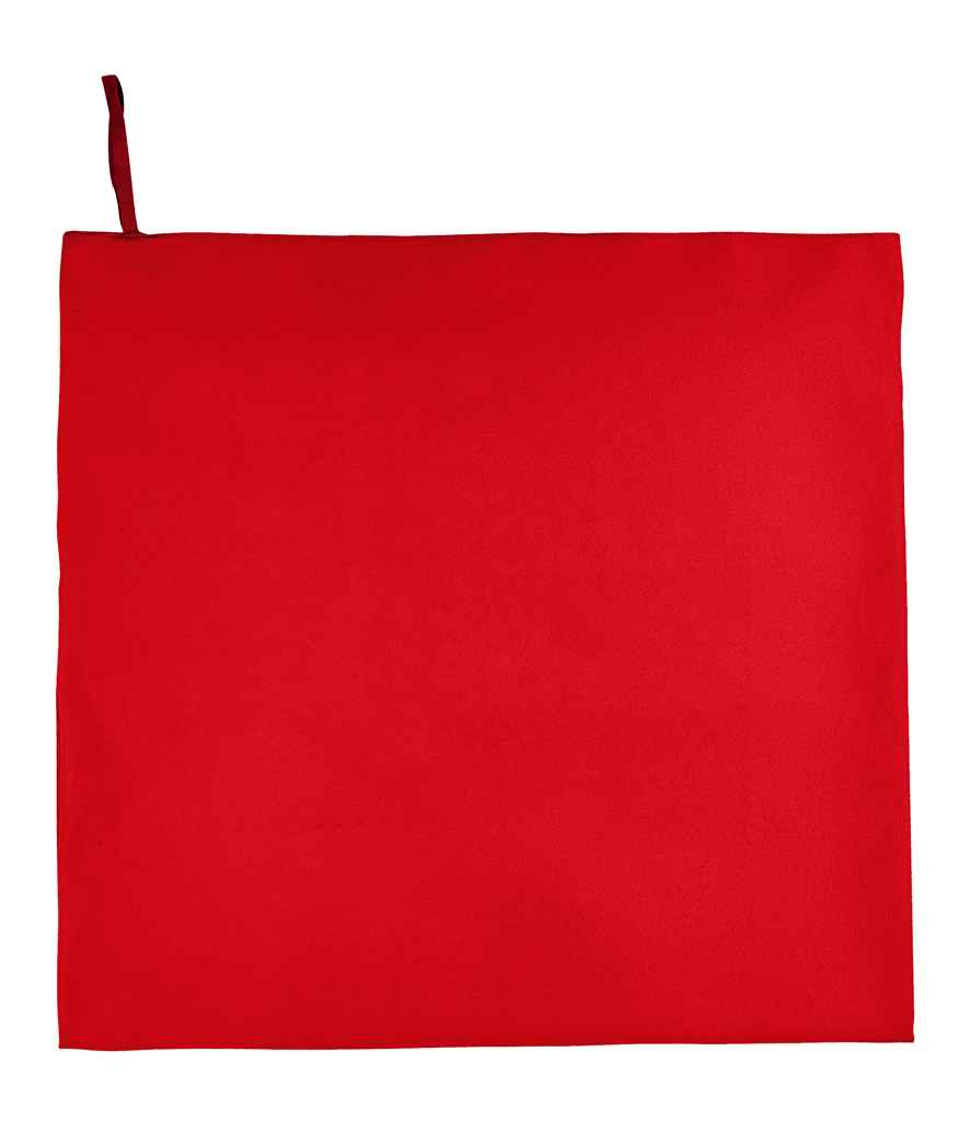 SOL'S Atoll 100 Microfibre Bath Sheet in ONE Red by SOL'S — Custom branded clothing by Print Press, featuring premium embroidery produced in our specialist print lab in the UK.