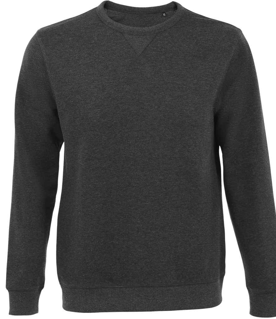SOL'S Unisex Sully Sweatshirt in Charcoal Marl by SOL'S — Custom branded clothing by Print Press, featuring premium embroidery produced in our specialist print lab in the UK.