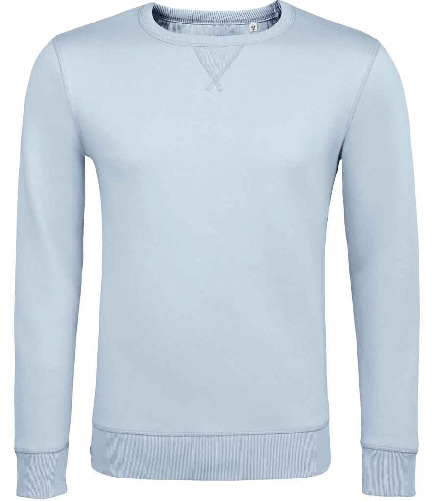 SOL'S Unisex Sully Sweatshirt in Creamy Blue by SOL'S — Custom branded clothing by Print Press, featuring premium embroidery produced in our specialist print lab in the UK.