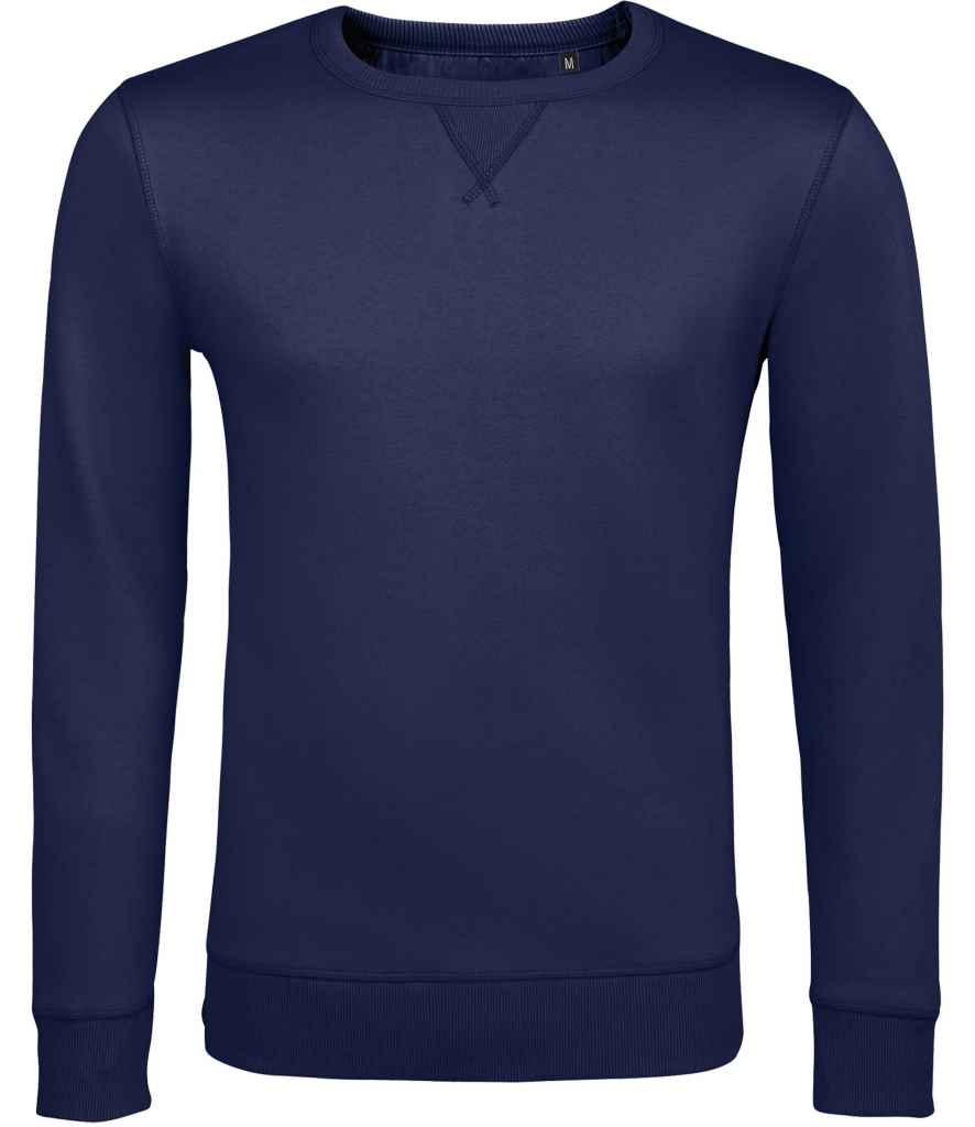 SOL'S Unisex Sully Sweatshirt in French Navy by SOL'S — Custom branded clothing by Print Press, featuring premium embroidery produced in our specialist print lab in the UK.