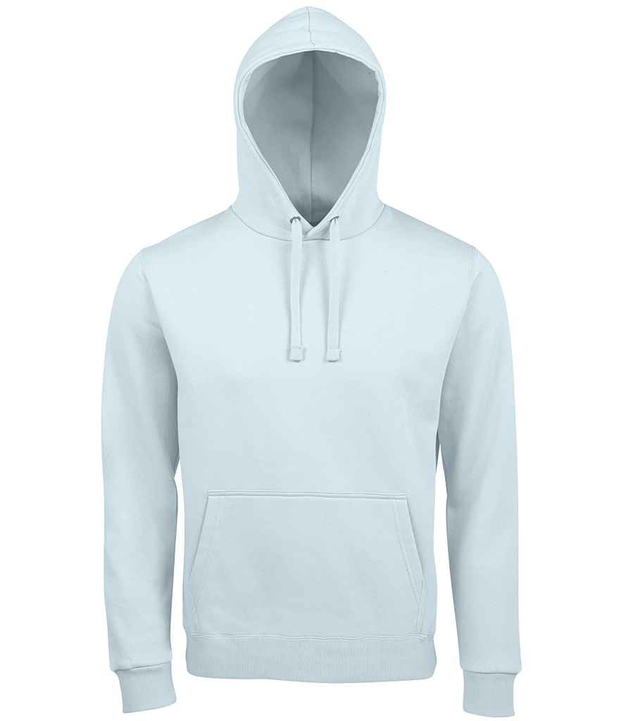 SOL'S Unisex Spencer Hooded Sweatshirt in Creamy Blue by SOL'S — Custom branded clothing by Print Press, featuring premium embroidery produced in our specialist print lab in the UK.