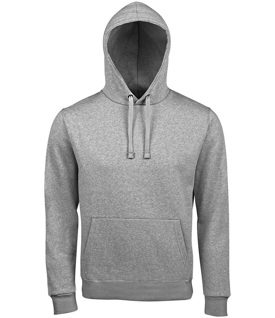 SOL'S Unisex Spencer Hooded Sweatshirt in Grey Marl by SOL'S — Custom branded clothing by Print Press, featuring premium embroidery produced in our specialist print lab in the UK.