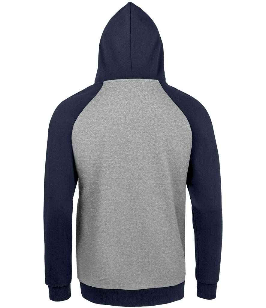 SOL'S Unisex Seattle Contrast Raglan Hoodie in by SOL'S — Custom branded clothing by Print Press, featuring premium embroidery produced in our specialist print lab in the UK.