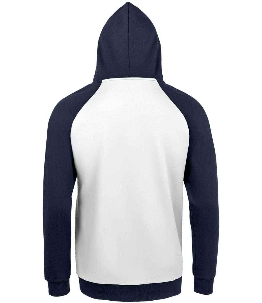 SOL'S Unisex Seattle Contrast Raglan Hoodie in by SOL'S — Custom branded clothing by Print Press, featuring premium embroidery produced in our specialist print lab in the UK.