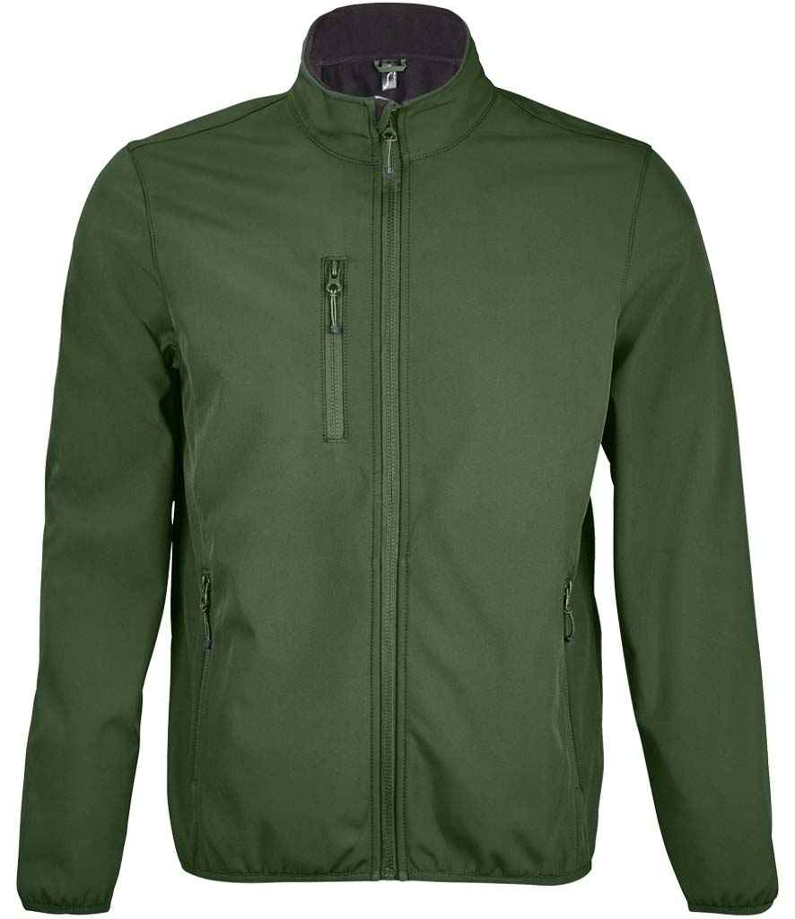 SOL'S Radian Soft Shell Jacket in Forest Green by SOL'S — Custom branded clothing by Print Press, featuring premium embroidery produced in our specialist print lab in the UK.