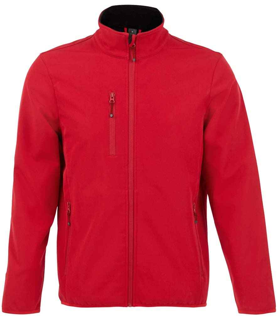 SOL'S Radian Soft Shell Jacket in Pepper Red by SOL'S — Custom branded clothing by Print Press, featuring premium embroidery produced in our specialist print lab in the UK.