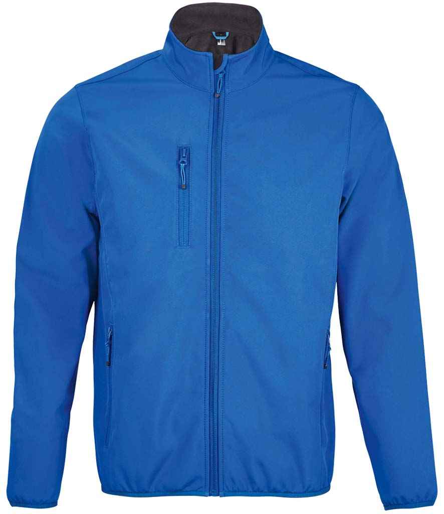 SOL'S Radian Soft Shell Jacket in Royal Blue by SOL'S — Custom branded clothing by Print Press, featuring premium embroidery produced in our specialist print lab in the UK.