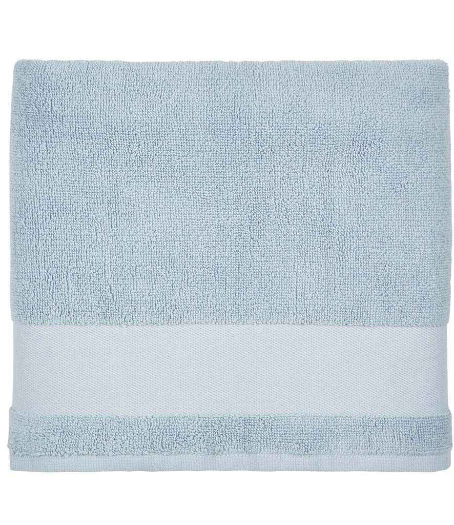 SOL'S Peninsula 70 Bath Towel in ONE Creamy Blue by SOL'S — Custom branded clothing by Print Press, featuring premium embroidery produced in our specialist print lab in the UK.